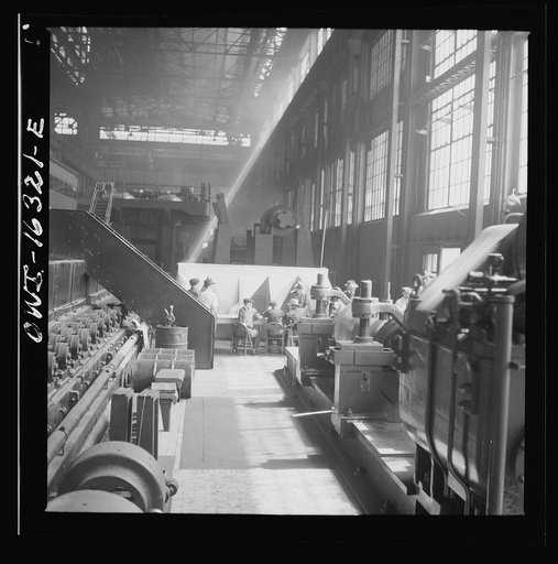 Untitled photo, possibly related to: Dearborn, Michigan. National Labor Relations Board election for union representation at the River Rouge Ford plant. Workers voting
