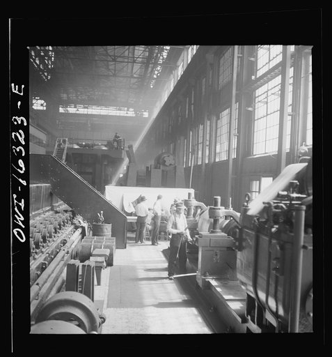 Untitled photo, possibly related to: Dearborn, Michigan. National Labor Relations Board election for union representation at the River Rouge Ford plant. Workers voting