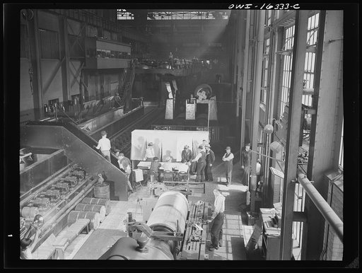 Untitled photo, possibly related to: Dearborn, Michigan. National Labor Relations Board election for union representation at the River Rouge Ford plant. Workers voting