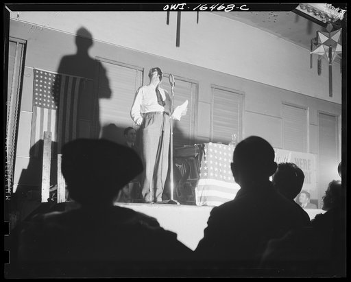 Untitled photo, possibly related to: Detroit, Michigan. Bob Minor addressing the Michigan Communist party