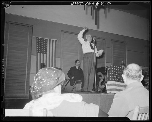 Detroit, Michigan. Bob Minor addressing the Michigan Communist party
