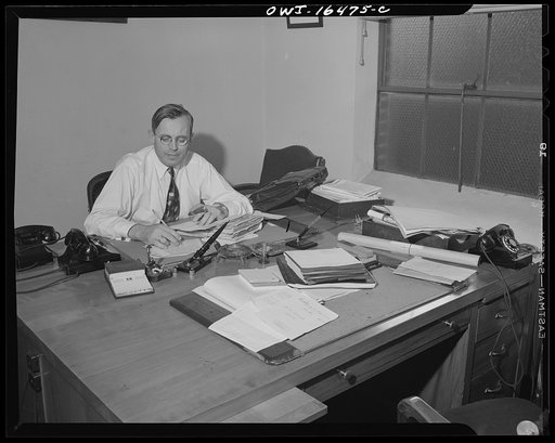 Untitled photo, possibly related to: Detroit, Michigan. Mr. Currier of the Currier Lumber Company
