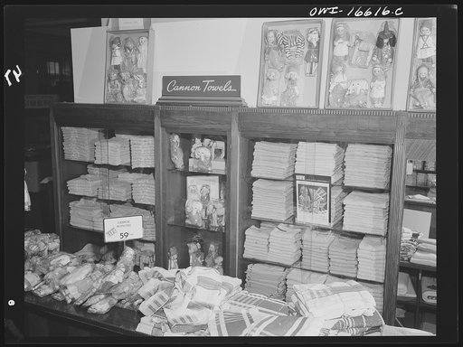 Detroit, Michigan. Towel department in the Crowley-Milner department store