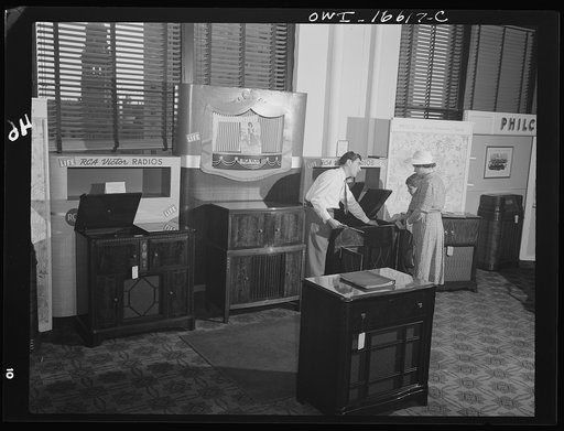 Detroit, Michigan. Buying a radio in the Crowley-Milner department store