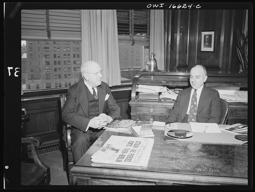 Untitled photo, possibly related to: Detroit, Michigan. Executive at the Crowley-Milner department store.