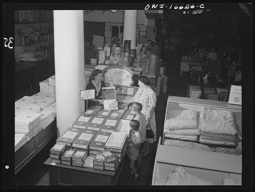 Detroit, Michigan. Sheet department at the Crowley-Milner department store