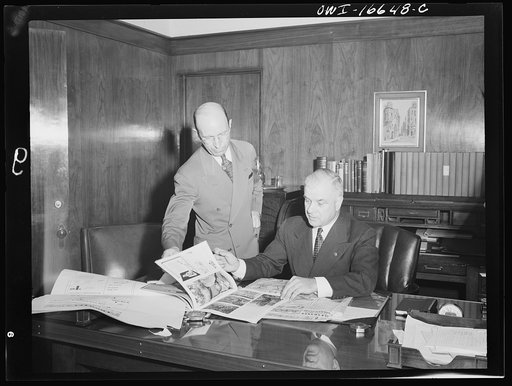 Untitled photo, possibly related to: Detroit, Michigan. Executive at the Crowley-Milner department store