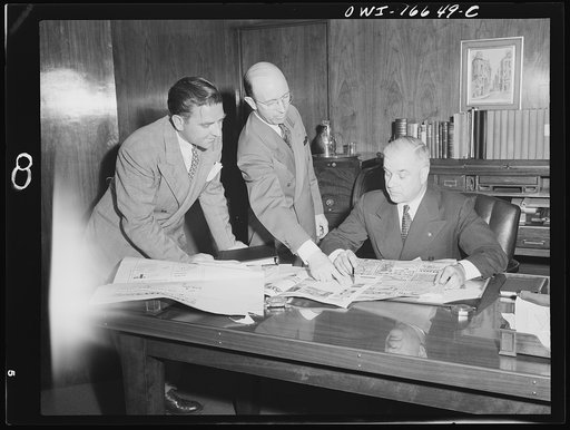 Detroit, Michigan. Executive at the Crowley-Milner department store