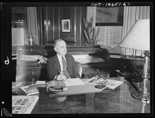 Detroit, Michigan. Executive at the Crowley-Milner department store