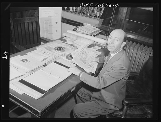 Untitled photo, possibly related to: Detroit, Michigan. Executive at the Crowley-Milner department store