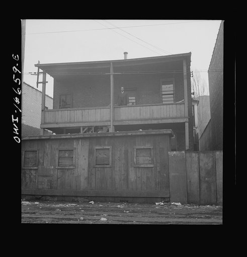 Detroit, Michigan. Back view of a Negro's home. These are conditions under which families originally lived before moving to the Sojourner Truth housing project
