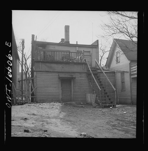 Detroit, Michigan. Typical Negro residence. These are conditions under which families originally lived before moving to the Sojourner Truth housing project