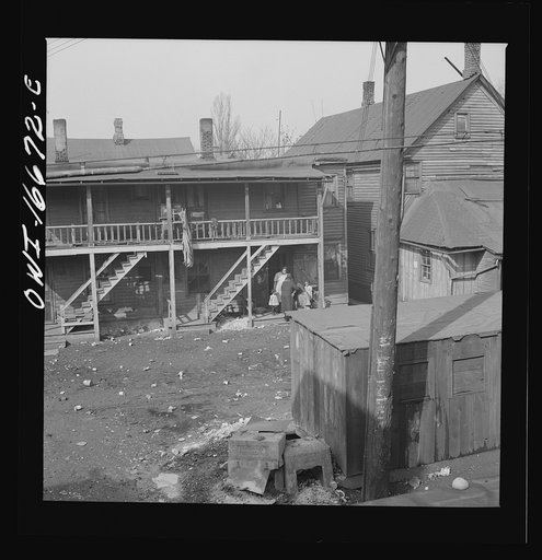 Detroit, Michigan. Typical Negro residence. These are conditions under which families originally lived before moving to the Sojourner Truth housing project