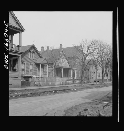 Detroit, Michigan. Typical Negro neighborhood