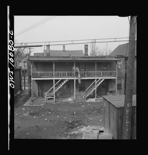 Untitled photo, possibly related to: Detroit, Michigan. Typical Negro residence. These are conditions under which families originally lived before moving to the Sojourner Truth housing project