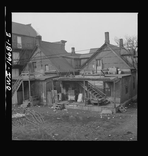 Detroit, Michigan. Typical Negro residence. These are conditions under which families originally lived before moving to the Sojourner Truth housing project