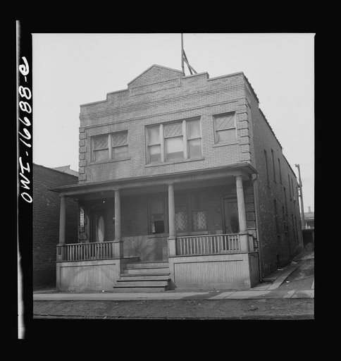 Untitled photo, possibly related to: Detroit, Michigan. Typical Negro residential fronts. These are conditions under which families originally lived before moving to the Sojourner Truth project