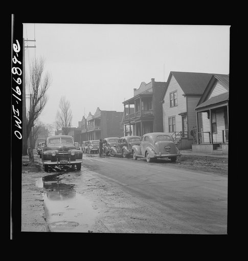 Untitled photo, possibly related to: Detroit, Michigan. Typical Negro residential fronts. These are conditions under which families originally lived before moving to the Sojourner Truth project
