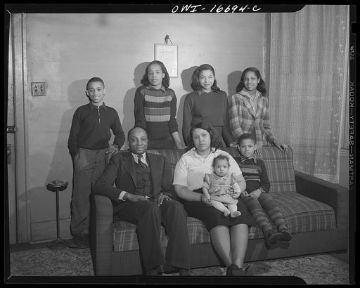 Detroit, Michigan. A typical Negro worker's family. These are conditions under which families originally lived before moving to the Sojourner Truth housing project
