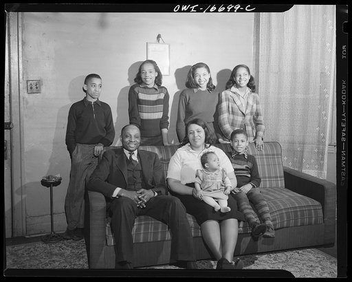 Untitled photo, possibly related to: Detroit, Michigan. A typical Negro worker's family. These are conditions under which families originally lived before moving to the Sojourner Truth housing project