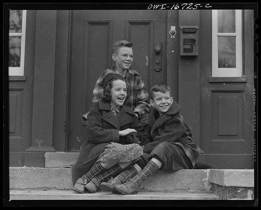 Royal Oak, Michigan. Children in the neighborhood of Father Coughlin's Shrine of the Little Flower