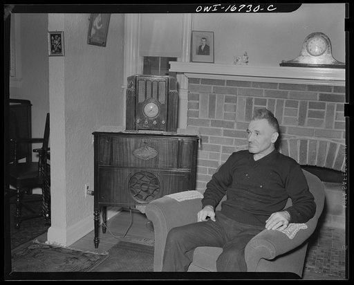 Untitled photo, possibly related to: Royal Oak, Michigan. Portrait of a worker in the neighborhood of Father Coughlin's Shrine of the Little Flower