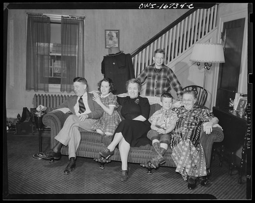 Untitled photo, possibly related to: Royal Oak, Michigan. A family in the neighborhood of the Father Coughlin's Shrine of the Little Flower