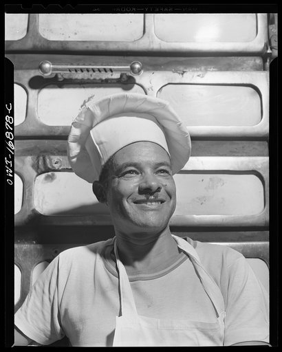 Daytona Beach, Florida. Bethune-Cookman College. Chef in the cafeteria kitchens