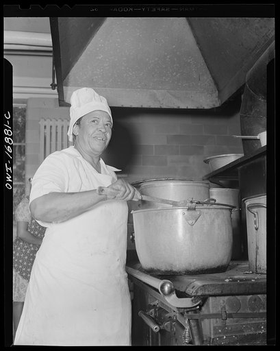 Daytona Beach, Florida. Bethune-Cookman College. Second cook in the cafeteria kitchens
