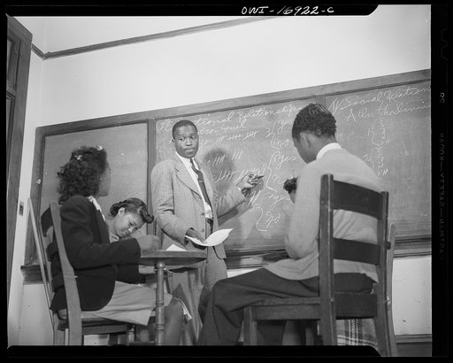 Daytona Beach, Florida. Bethune-Cookman College. Mr. Charles Cambell, former Columbia University student, conducting