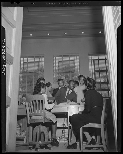 Daytona Beach, Florida. Receiving desk in the Rhodes Memorial Library