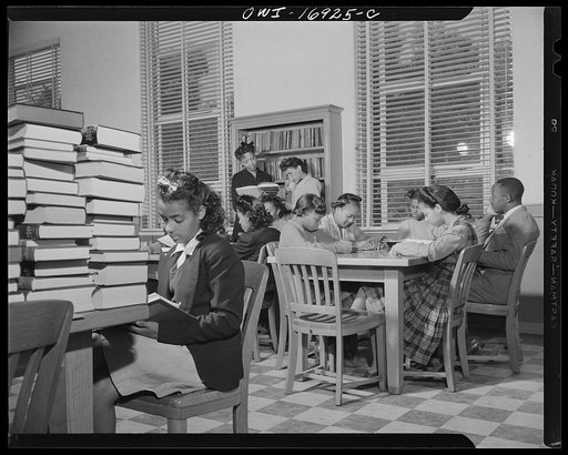 Daytona Beach, Florida. Bethune-Cookman college. Reading room in the Harrison Rhodes Memorial Library