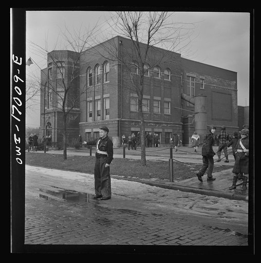 Blue Island, Illinois. Bobby Senise is on the student safety patrol at school