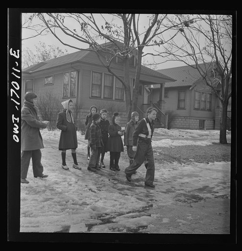 Blue Island, Illinois. Bobby Senise is on the student safety patrol at school