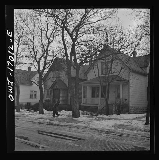 Blue Island, Illinois. The Senise family home (right) at 2439 Orchard Street