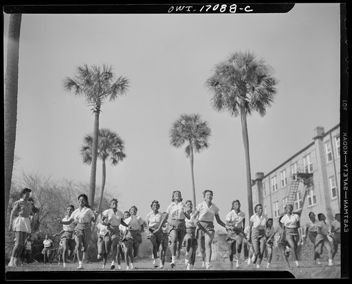 Daytona Beach, Florida. Bethune-Cookman College. Physical education class