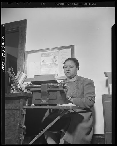 Daytona Beach, Florida. Bethune-Cookman College. Office worker at the college