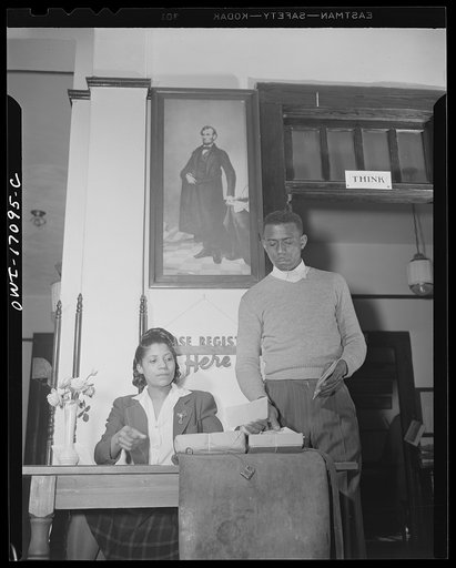 Daytona Beach, Florida. Bethune-Cookman College. Sorting mail