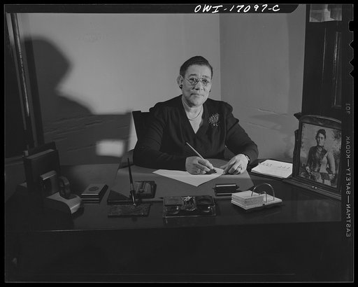 Untitled photo, possibly related to: Daytona Beach, Florida. Bethune-Cookman College. Mrs. Gertrude Brown, publicity director