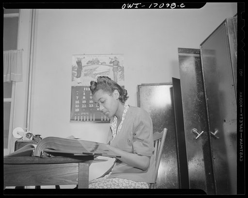 Daytona Beach, Florida. Bethune-Cookman College. Office worker at the college