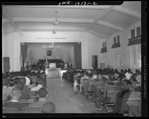 Untitled photo, possibly related to: Daytona Beach, Florida. Bethune-Cookman College. Chapel on Sunday afternoon.