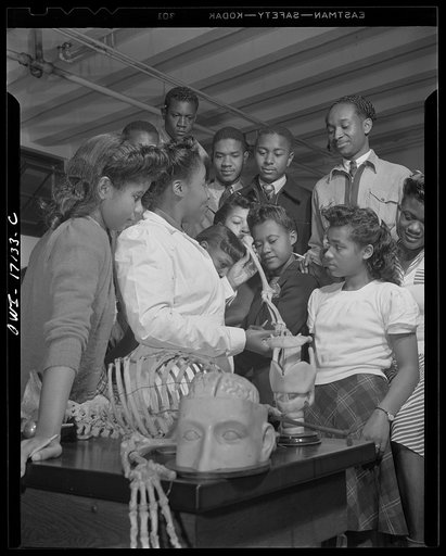 Daytona Beach, Florida. Bethune-Cookman College. Students studying anatomy
