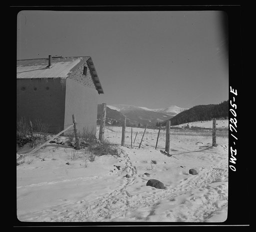 Untitled photo, possibly related to: Penasco (vicinity), New Mexico. A corral