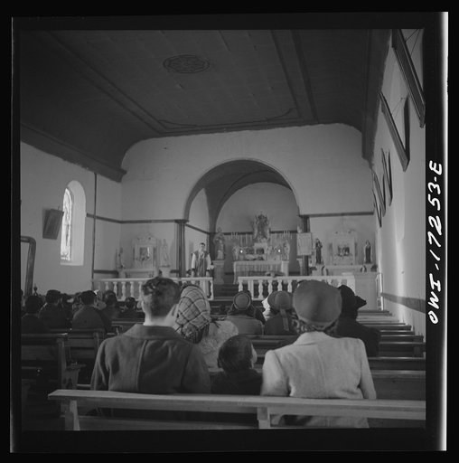 Untitled photo, possibly related to: Penasco, Taos County, New Mexico. Mass in the village church