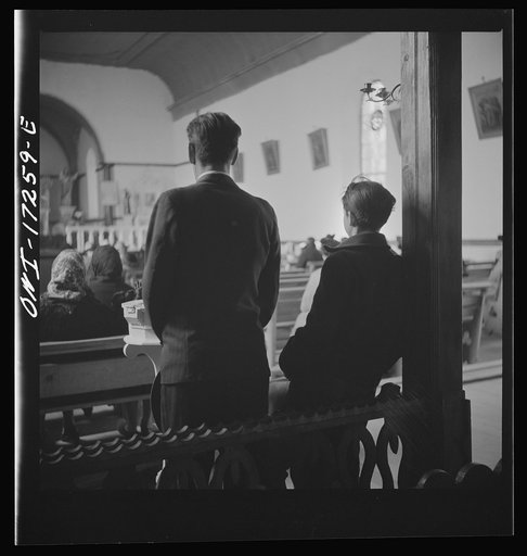 Penasco, Taos County, New Mexico. Mass in the village church