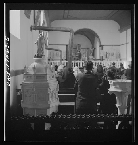 Penasco, Taos County, New Mexico. Mass in the village church