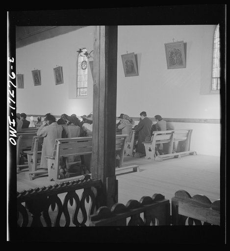 Penasco, Taos County, New Mexico. Mass in the village church
