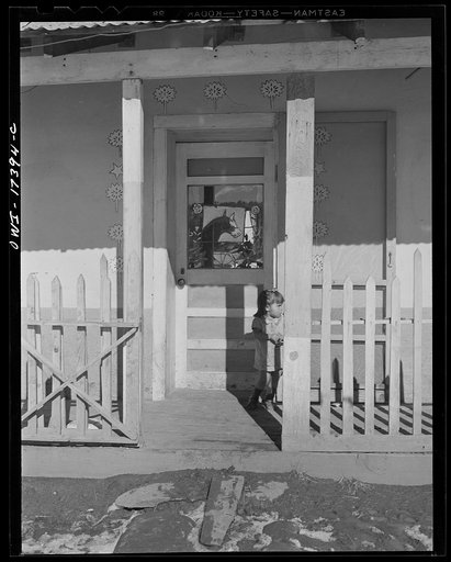 Penasco (vicinity), Taos County, New Mexico. The portal of a Spanish-American home