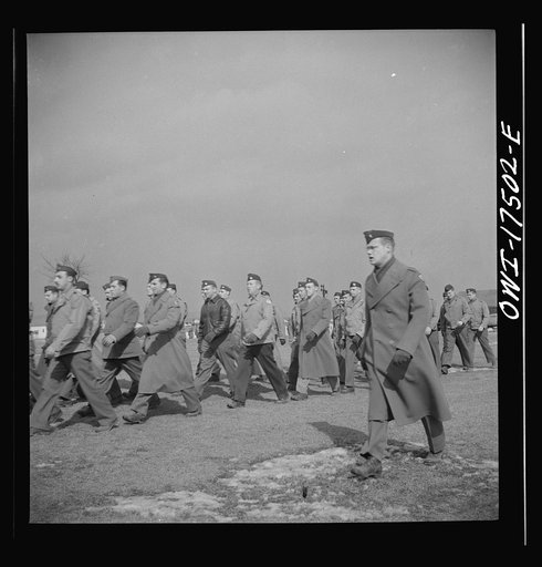 Untitled photo, possibly related to:Carlisle, Pennsylvania. U.S. Army medical field service school. Army doctors drilling