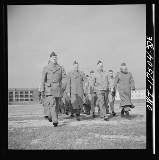 Carlisle, Pennsylvania. U.S. Army medical field service school. Army doctors drilling
